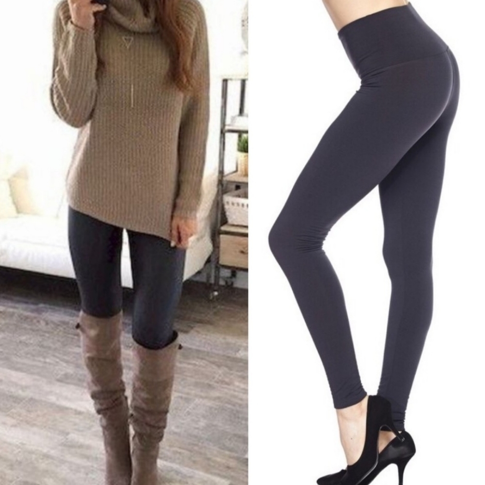 NWT Charcoal leggings one size/small to large